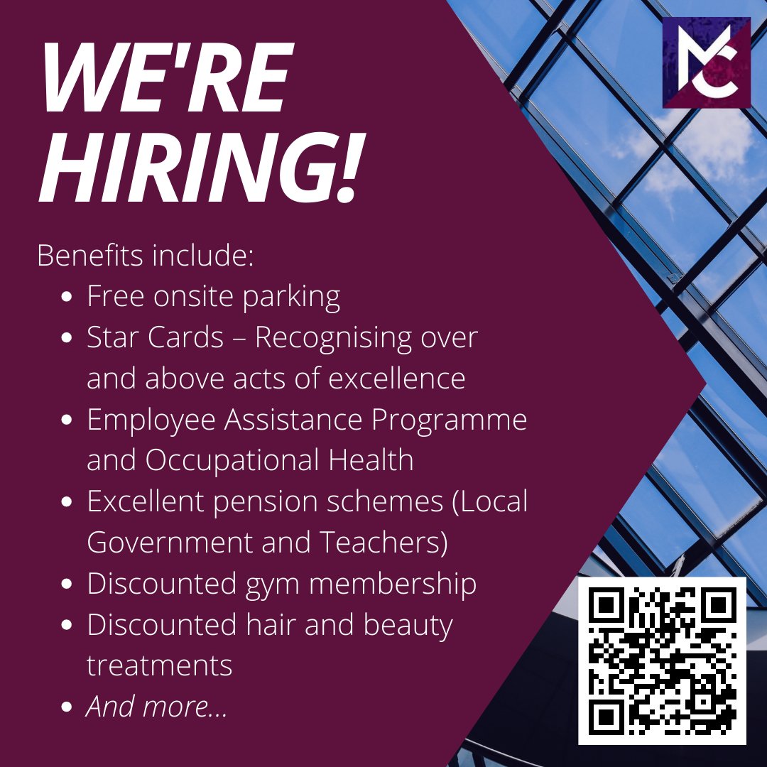 Looking for a change of career? 🤔 We’re hiring here at Macclesfield College and we’d love to have you join our team! ✨ Head to our website to see our full list of openings. 👇 macclesfield.ac.uk/work-with-us/