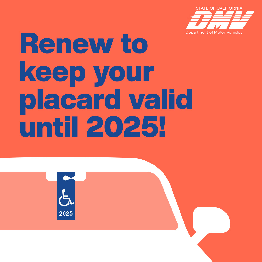 calasiancc's tweet image. Don't forget, disabled person parking placards may need to be renewed before June 30, 2023! Renewal process is quick, and can be done  online. Visit DMV.ca.gov/dpp for e-signature renewal, no doctor’s note required. #CADMV #DisabledPlacard #ADA #disabilityrights