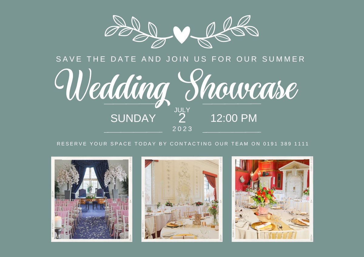 We are super excited to announce our next up and coming wedding showcase! 👰 🤵 
Join us on the 2nd of July for an afternoon all things wedding 💍 🏰 Reserve your place and contact us today! ❤️  >>> bit.ly/3okybI6