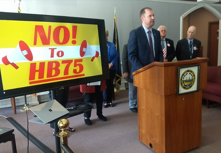 .@RepWilhelm joins Rep. Chuck Grassie and other Strafford County Dems to urge @GovChrisSununu to veto bill dividing county commissioners into three separate districts (HB 75). #nhpoliotics