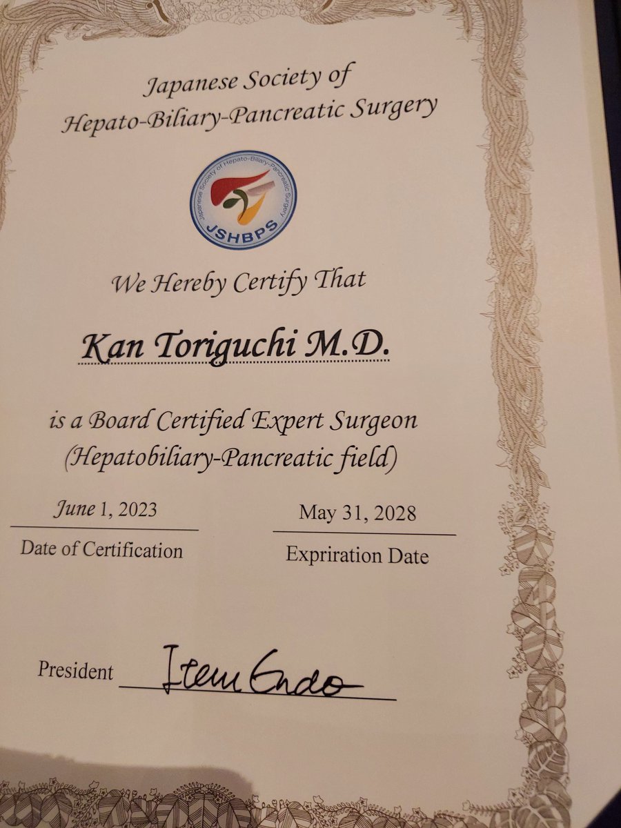 Finally got the certification of expert HPB surgeon of JHBPS
#JHBPS