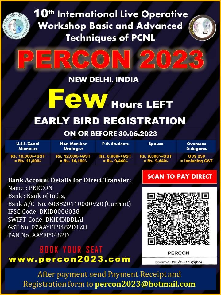 Few Hours LEFT FOR EARLY BIRD REGISTRATION
ONLINE REGISTRATION IS NOW OPEN
EARLY BIRD REGISTRATION WILL STOP ON JUNE 30TH 2023.
Kindly Visit our website for Registration percon2023.com