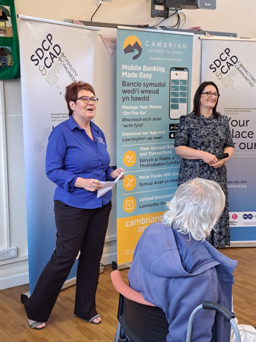 Officially open! 🎉🥳 <a href="/cambriancredu/">Cambrian Savings and Loans</a> now provide face-to-face cash, savings and loans services from the Canolfan Ni community centre in Corwen every Tuesday, Thursday and Friday from 10am to 2pm.
<a href="/office_sdcp/">South Denbighshire Community Partnership</a> <a href="/DenbighshireCC/">DenbighshireCC</a> <a href="/WG_Communities/">Welsh Government Communities</a> <a href="/CredUnionsWales/">Credit Unions Wales</a> <a href="/MoneyworksWales/">Moneyworks</a>