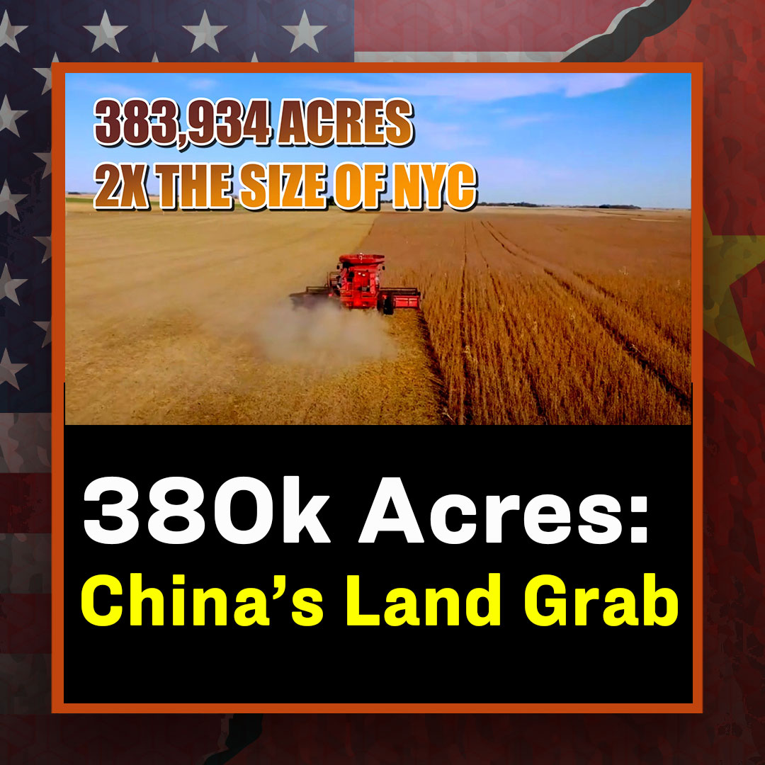 TheFinalWarFilm's tweet photo. Did you know China owns 380,000 acres of land in the U.S.? Concerns arise over Chinese control and access to American assets and information. 

#CCP #CCPChina #USA #China #US #NationalSecurity #LandAcquisition https://t.co/tVkSFjwgdX