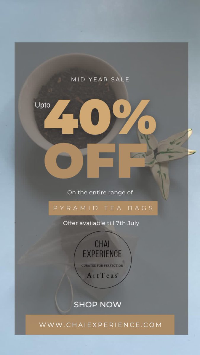 AartiTea's tweet photo. Mid year sale
Link for website 

https://t.co/bxc82sKf2m 

#tea #SaleAlert https://t.co/tHPPfw7pRe