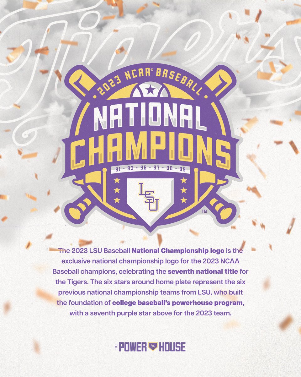 LSUbaseball's tweet photo. The Official Logo of the 2023 National Champions

#ThePowerhouse https://t.co/5UuA84LTYt