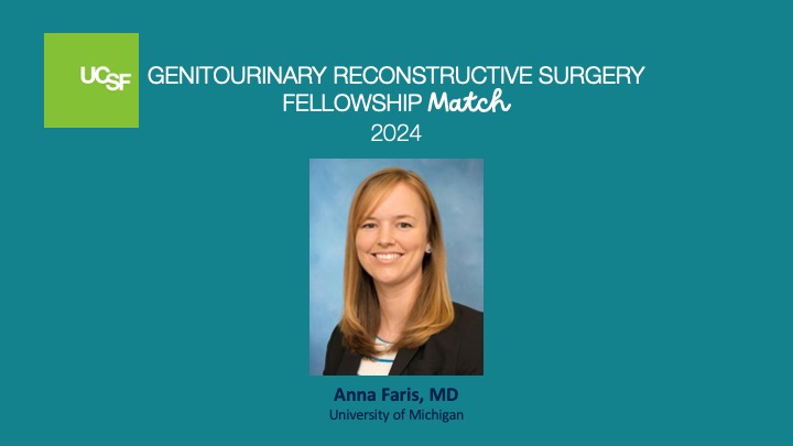 UCSFUrology (@ucsfurology) on Twitter photo Congratulations to Dr. Anna Faris for matching with UCSF Genitourinary Reconstructive Surgery Fellowship program. #AnnaFaris
Welcome to the UCSF Urology family!
<a href="/ben_breyer/">Benjamin Breyer</a> <a href="/lindsayahampson/">Lindsay Hampson</a> <a href="/SocietyGURS/">GURS</a> Congratulations to Dr. Anna Faris for matching with UCSF Genitourinary Reconstructive Surgery Fellowship program. #AnnaFaris
Welcome to the UCSF Urology family!
<a href="/ben_breyer/">Benjamin Breyer</a> <a href="/lindsayahampson/">Lindsay Hampson</a> <a href="/SocietyGURS/">GURS</a>