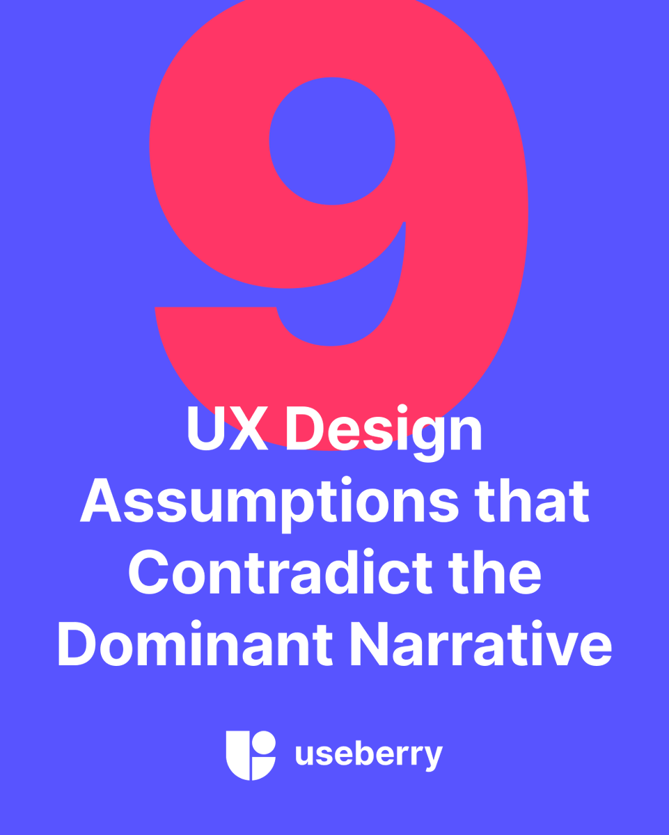 useberryhq's tweet photo. Question everything, especially in UX design. We’ve got 9 assumptions that contradict the dominant narrative. Ready to challenge the status quo?

🧵 Go through the thread.

Learn more 👉  https://t.co/w9GQRBIXSH

#useberry #uxdesign https://t.co/qdX2KRq4ir