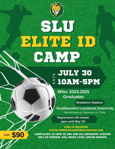 LionUpSoccer's tweet photo. DATES CONFIRMED! Sign up for our ID camp on Sunday July 30th. We will be back in the berry working with future Lions! Looking forward to seeing you all there 🦁 #LIONUP #HAMMONDAMERICA https://t.co/AFnQRoOARl