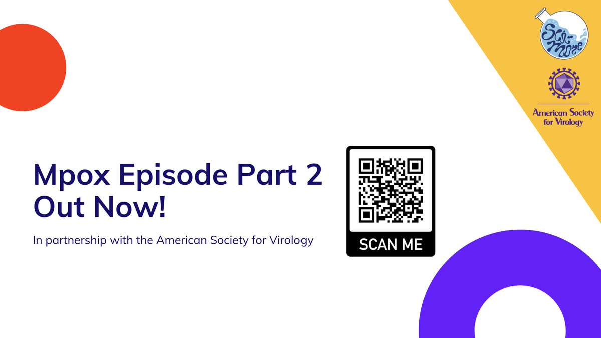 New episode out! In this episode, we discuss mpox again with Dr. Chris Beyrer, diving into mpox spread/symptoms, treatments, and the vaccine. Listen on your favorite streaming platform or scan  the QR code below! Share it with your friends and stay safe! #scimore #mpox #vaccines