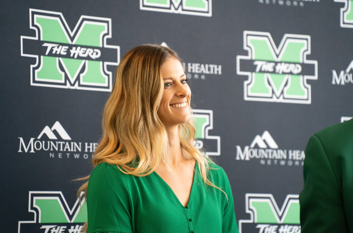 marshallu's tweet photo. We are so excited to introduce Morgan Zerkle as the new Head Coach of Marshall Softball. Welcome home, Morgan! 💚🥎 https://t.co/7V0ACzuHOS