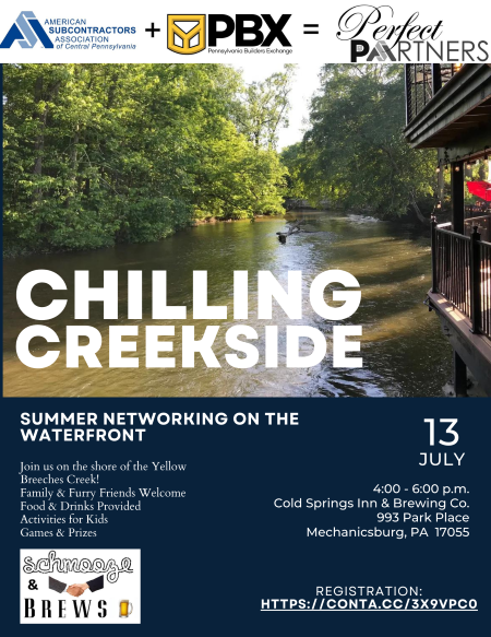 PBXNews's tweet photo. Network in a relaxing atmosphere! Same date - New Location! Make some New Connections within the Construction Industry while Chilling Creekside! Register Today! https://t.co/CNUw0ZVaFS https://t.co/U2QhdHbUKt