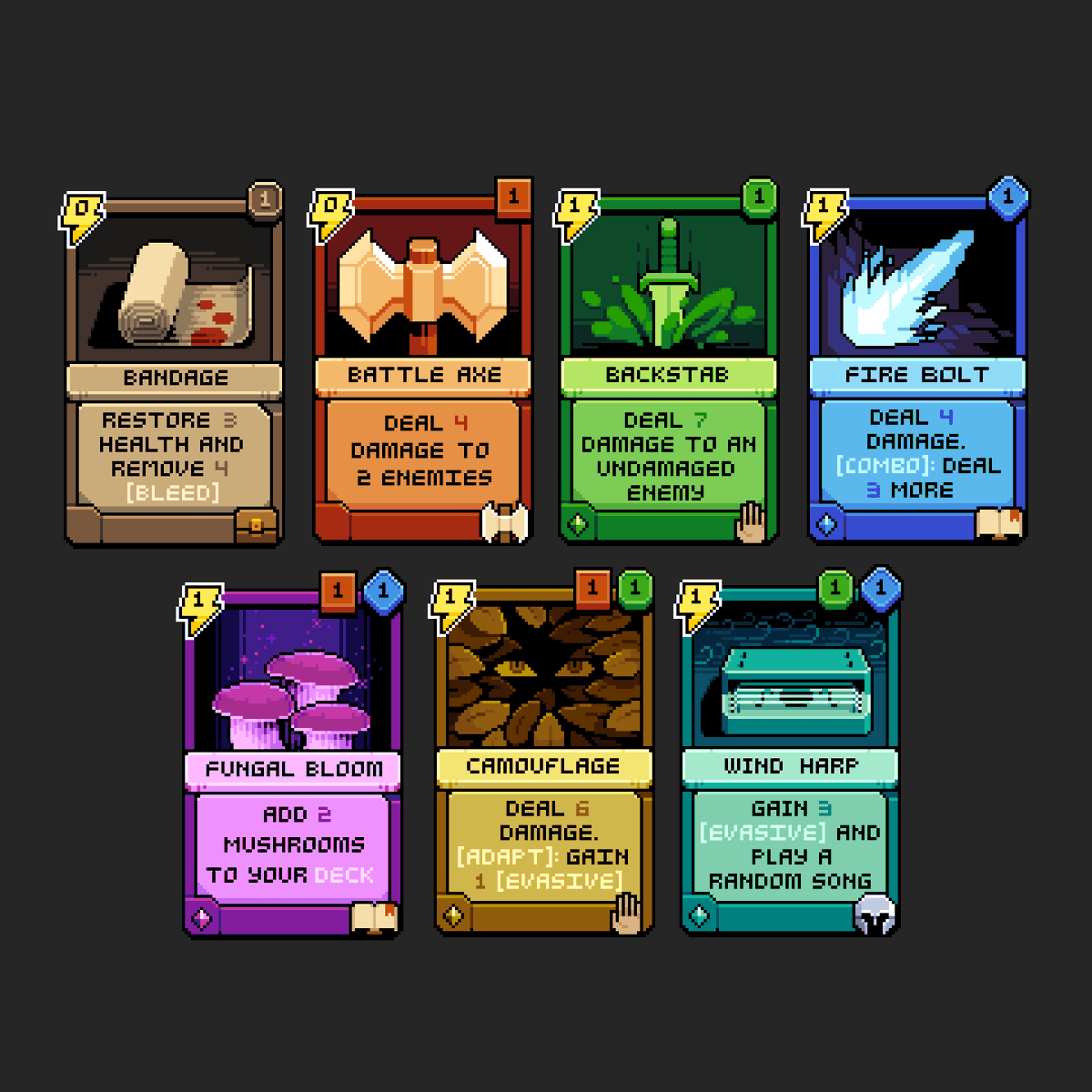 lunoland's tweet photo. some card art ⚔️
#pixelart #gamedev #screenshotsaturday https://t.co/kWKyQc9tTD