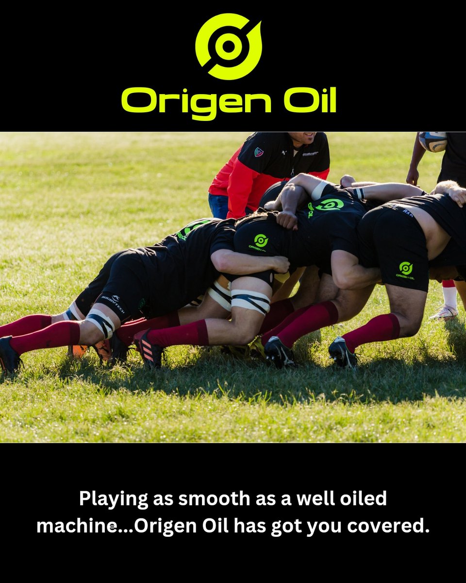 Playing as smooth as a well oiled machine...Origen Oil has got you covered. #aboveandbeyond #rugby #villagerrugby