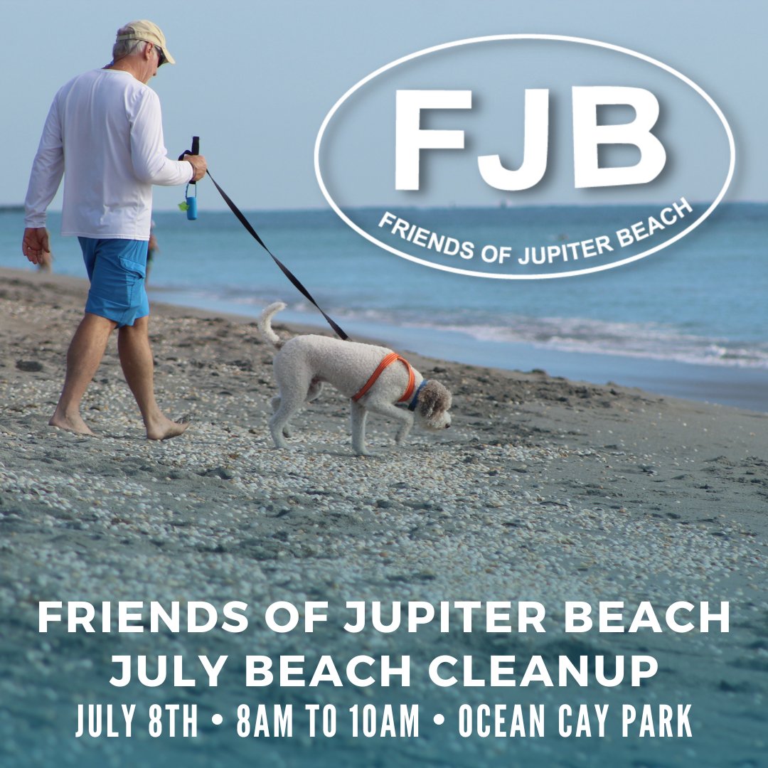 JupiterDogBeach's tweet photo. 🏝 July Beach Cleanup: July 8th from 8am to 10am at Ocean Cay Park! ♻ Thank you to Mint Eco Car Wash and HEW Fitness, for being the July sponsors.

🚨  The July Cleanup is a special one as Big Dog Ranch will be attending with ready to adopt dogs! 🐾 Don't Miss out! https://t.co/lmROUxmjrU