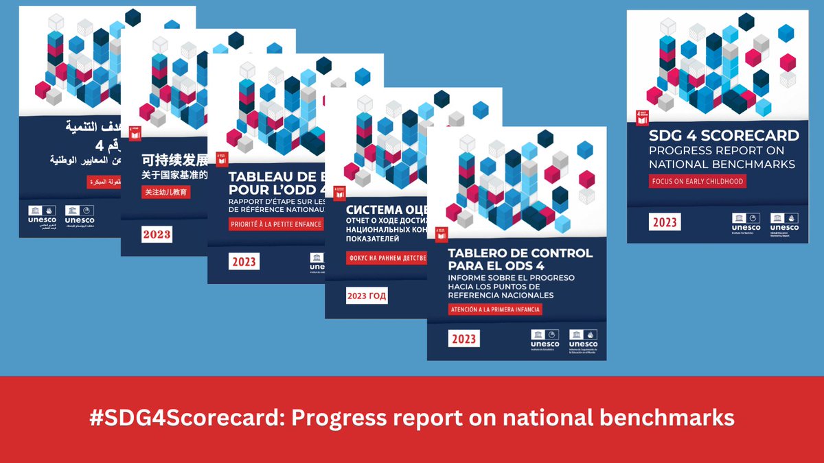UNESCOstat's tweet photo. Visit the #GlobalEdObservatory platform for data on the #SDG4Scorecard β a dashboard comparing country progress towards national #SDG4 benchmarks and feasible objectives based on historical trends. Now available in 6 languages. https://t.co/G2xynnXnnm https://t.co/KPNqRLNfkn