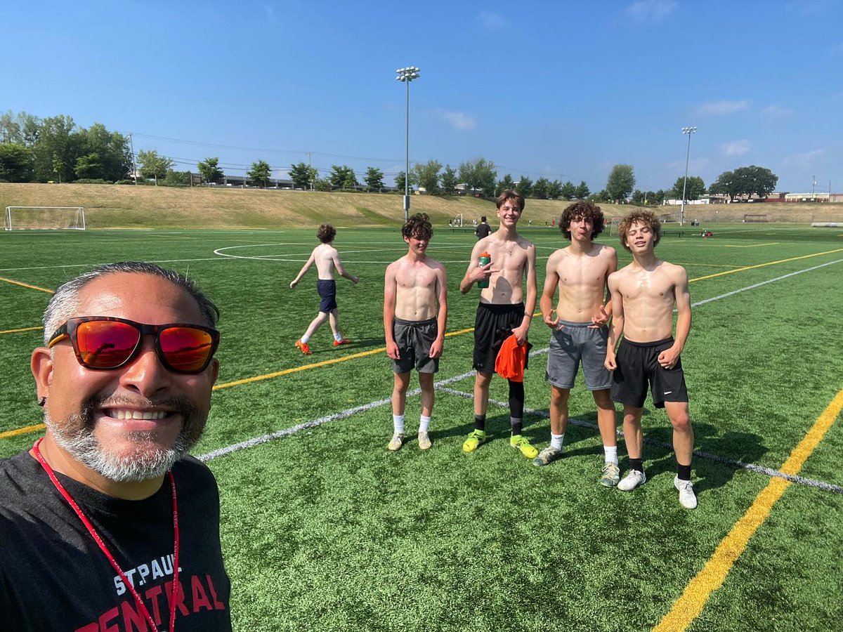 These are Ciaran, Henry, Alex, Eli &amp; Tommy, be like the boys and show up or shut up 📷. Mondays, Wednesdays and Fridays 9:00 am @ McMurray Fields. #centralstrong #bevarsity