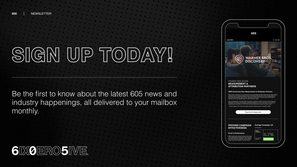#ICYMI! Each month our team compiles all the latest #605 news, updates, industry insights, announcements, and much more!   

Visit our website, sign up for our monthly newsletter, and stay in the know! 605.tv