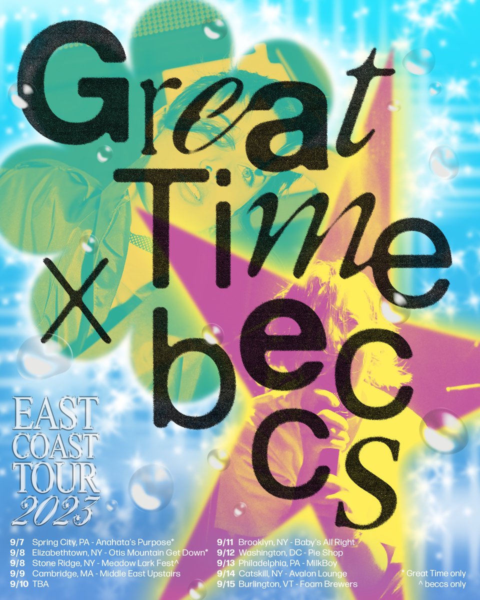 TOUR ANNOUNCEMENT: Setting sail for the East Coast with <a href="/great_time_band/">GREAT TIME</a> September 2023! 

Tix at beccsmusic.com/tour

Poster by <a href="/maxtmaxt/">Max T</a> x #sabrinalau 

#eastcoasttour <a href="/MeadowlarkFest/">Meadowlark Music Festival</a> <a href="/foambrewersvt/">Foam Brewers</a> <a href="/BabysAllRight/">Baby's All Right</a> <a href="/pieshopdc/">Pie Shop DC</a> <a href="/avalonlounge/">AVALON ULTRALOUNGE</a> <a href="/MidEastClub/">The Middle East</a> <a href="/MilkBoyPhilly/">MilkBoy Philadelphia</a>