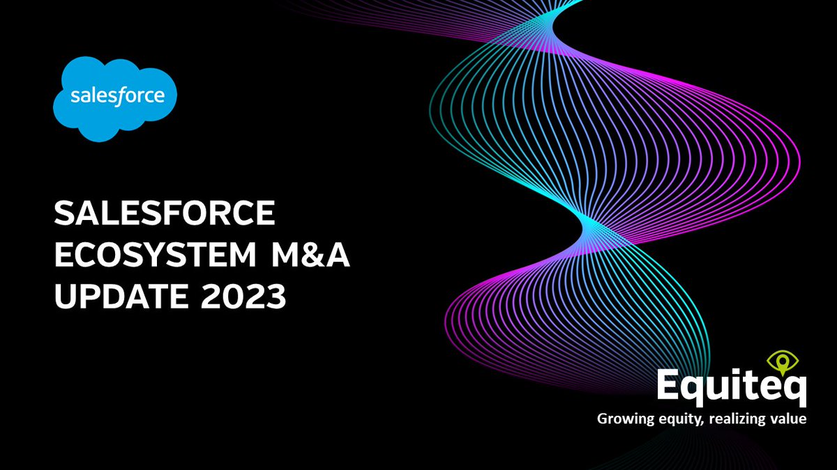 One year ago, market analysis showed that the Salesforce Ecosystem is projected to expand more than three-fold and become more than 6x the size of Salesforce itself by 2026. 

Read Equiteq's Salesforce Ecosystem M&amp;A Update report by clicking this link: hubs.la/Q01Wnr8r0