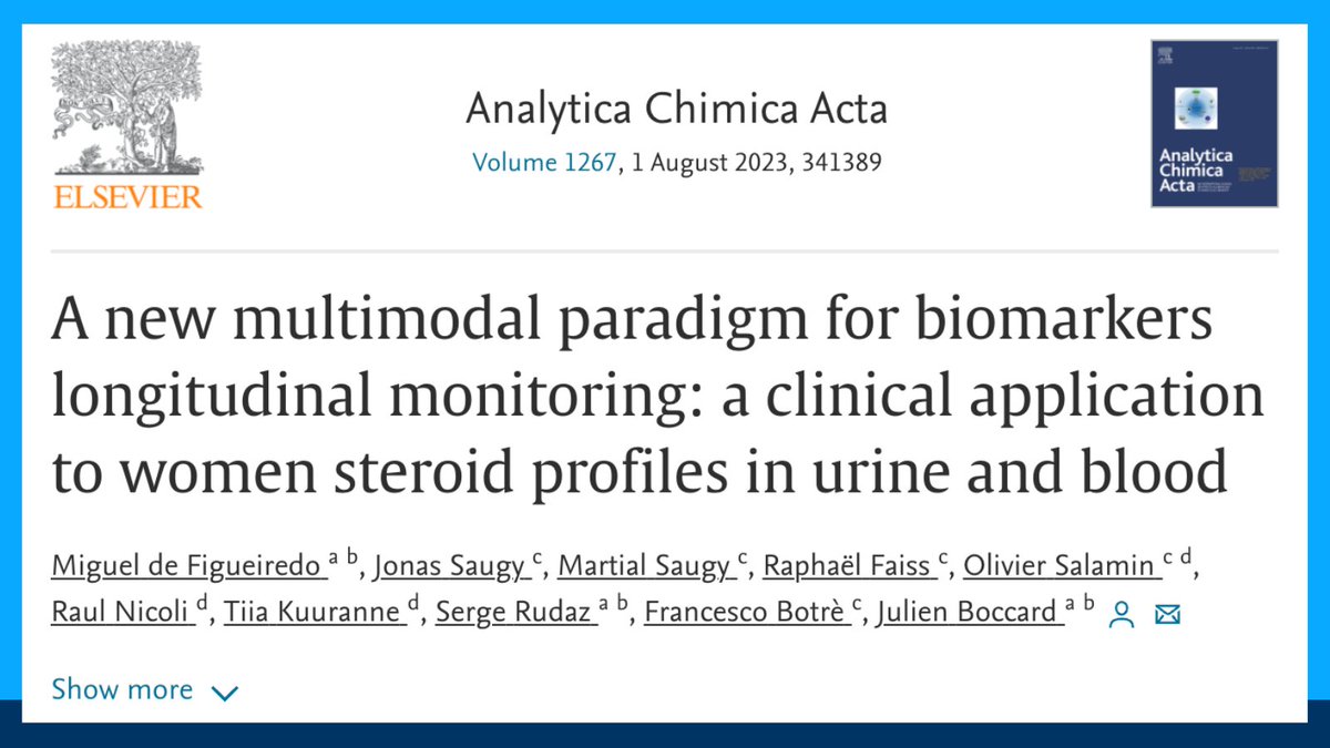 Researchers identified that simultaneous longitudinal monitoring of multiple biomarkers in urine and blood improved the detection of testosterone gel administration in women. A multimodal approach may help detect abnormal patterns for #antidoping purposes. sciencedirect.com/science/articl…