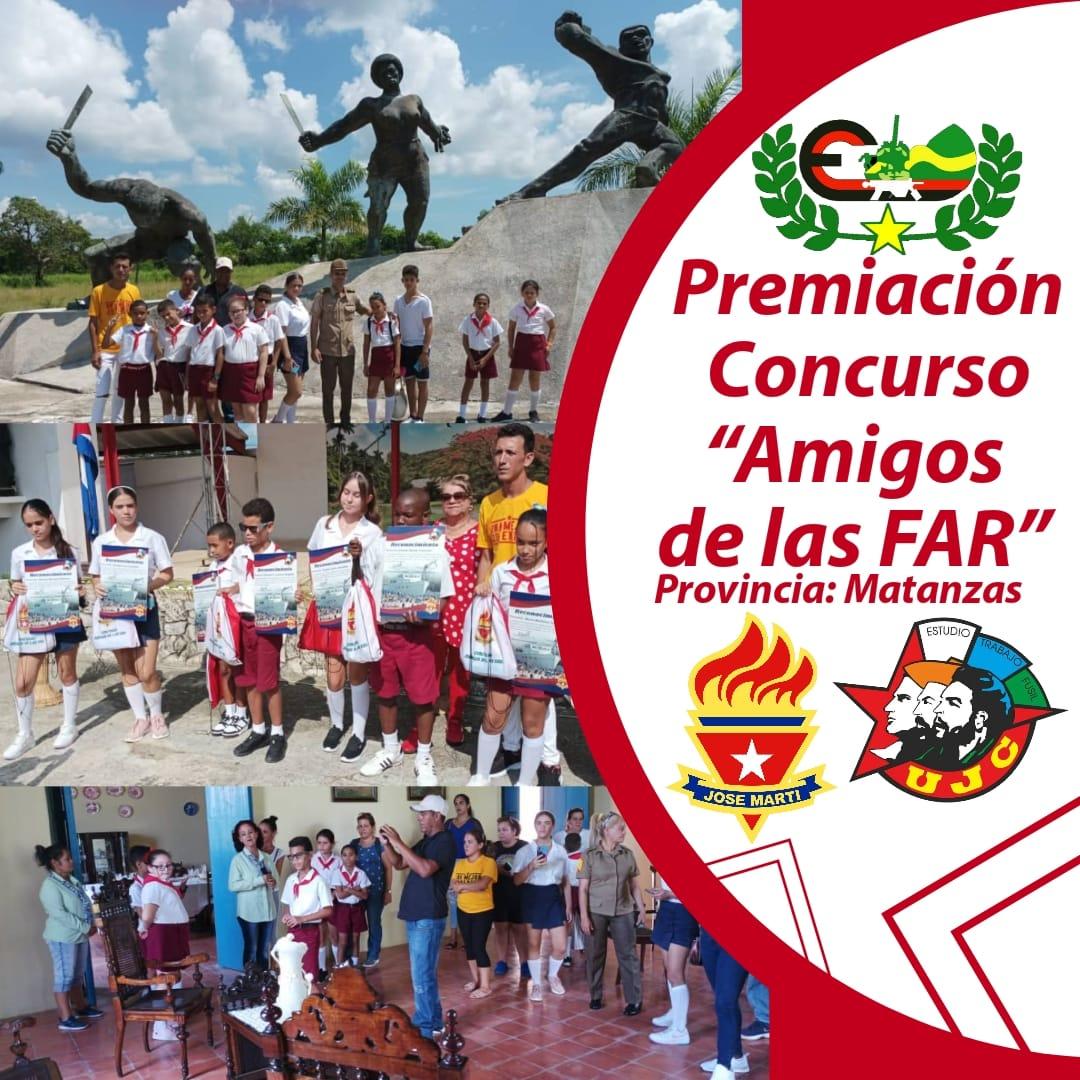 CentralEjercito's tweet photo. El trabajo de formación patriótica militar e internacionalista constituye una prioridad en el desarrollo del Concurso Amigos de las FAR, Matanzas premia sus ganadores en el municipio Limonar con el compromiso de formar nuevas generaciones más apegadas a los hombres de verdeolivo. https://t.co/YhmIlODk5e