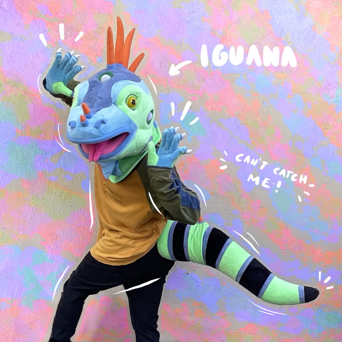 IGUANA TIME! Commission work for the amazing @llm_costumes_ I think this is the most colorful baby ive done so far, and it was such a fun experience! #fursuitfriday #fursuitmaker #furry #iguana #scalie