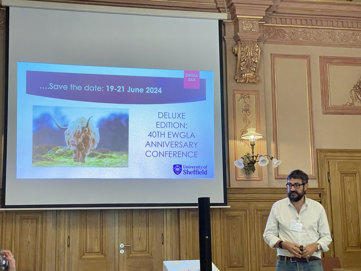 And the next EWGLA meeting is in… Sheffield!!! 19-21 June 2024. The 40th anniversary deluxe edition! ⁦<a href="/ewgla/">EWGLA</a>⁩ ⁦<a href="/UoS_Management/">Sheffield University Management School</a>⁩ #orms #locationscience