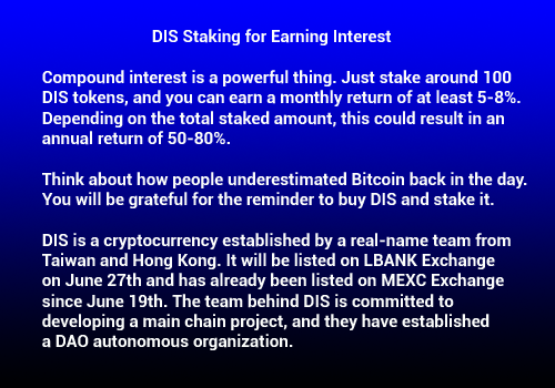 CryptoNewsBD's tweet photo. Register on LBANK Exchange = https://t.co/eCFaY7taL3
Register on MEXC Exchange = https://t.co/zMzNZnbOAx
Staking Mining Tutorial = https://t.co/gfwi2bQyTC
Staking Mining Link = https://t.co/F8SNWbZdtk
Whitepaper = https://t.co/MKPRokfkuk
For more info: @Distoken_xyz
#DIS $DIS https://t.co/wcJpN3hptT
