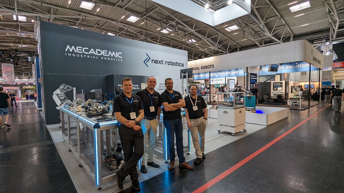 Mecademic's tweet image. @automaticafair that&apos;s a wrap! 👏
Thank you to all who stopped by our booth, and a special shoutout to our amazing partners, #NextRobotics! We eagerly anticipate the possibilities this partnership holds for the future.

#Automatica2023 #MecademicXNext
