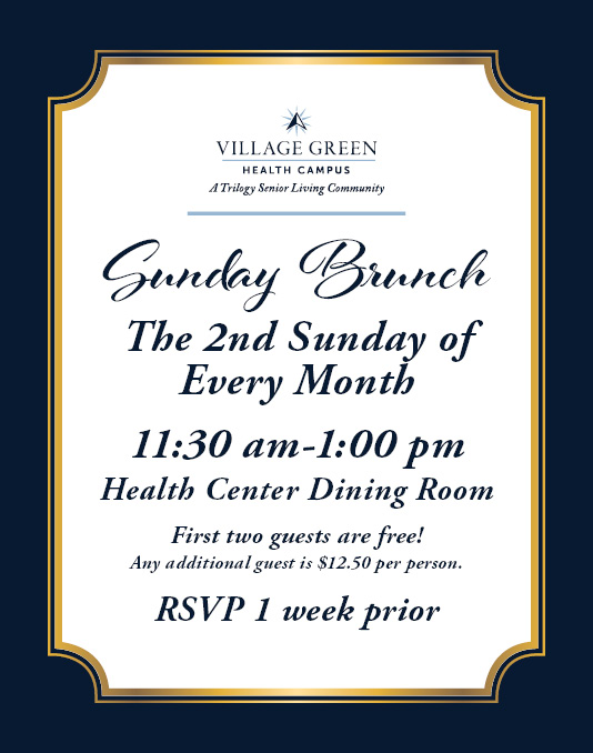 VillageGreenHC's tweet photo. Sunday Brunch is a staple here at Village Green! We can't wait to see you all on the 2nd Sunday of the month! 🌭 🍕 🍔  #TrilogyLiving #TrilogyChefsRock #SundayBrunch https://t.co/i1DU8mLduK