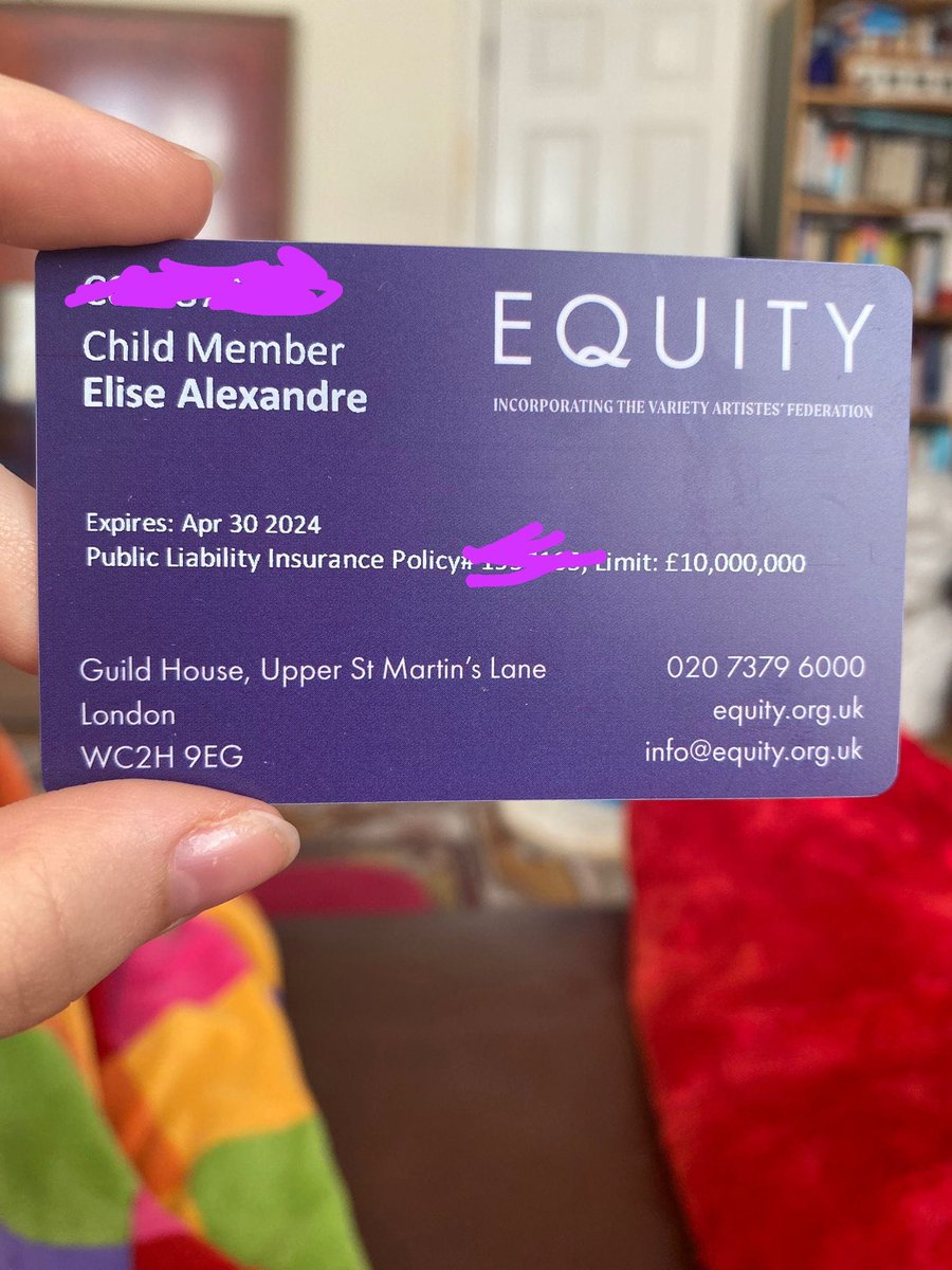 EliseAlexandre6's tweet photo. 6 years ago today West End Debut. Today: out of license and Equity card holder @ActorsEquity @ArdentTalentCo #DMA_London https://t.co/bL1Yck5W1e