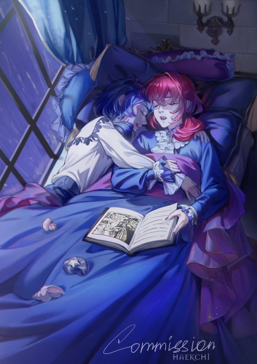 HaekchiK's tweet photo. Very cute commission with AU vampire!Diluc and human!Kaeya
#kaeluc #genshinimpact #kaeya #diluc #原神 https://t.co/UL8Da5JGSs
