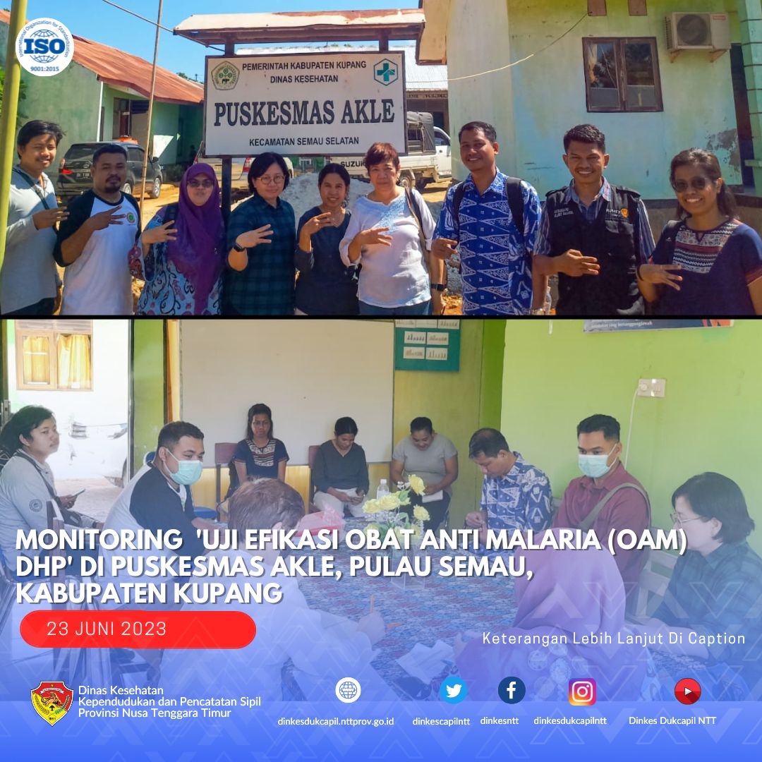 dinkesntt's tweet photo. Monitoring 'Uji Efikasi Obat Anti Malaria (OAM) DHP' di Puskesmas Akle, Pulau Semau, Kabupaten Kupang .
23 Juni 2023
#P2PM #P2PM #EliminasiMalaria #Semau #PuskesmasAkle #OAM https://t.co/eN9VIND82s