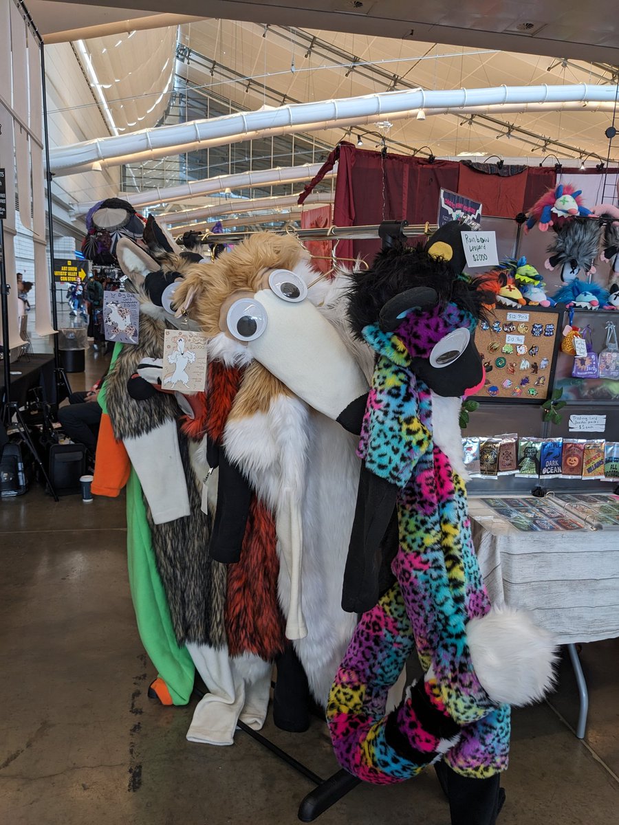 BerryMeatArt's tweet image. IT IS TIME!!! 
come find me in the dealers den at AC!!
got new kigusuits, plushies, duffle bags, trading cards, and more!!