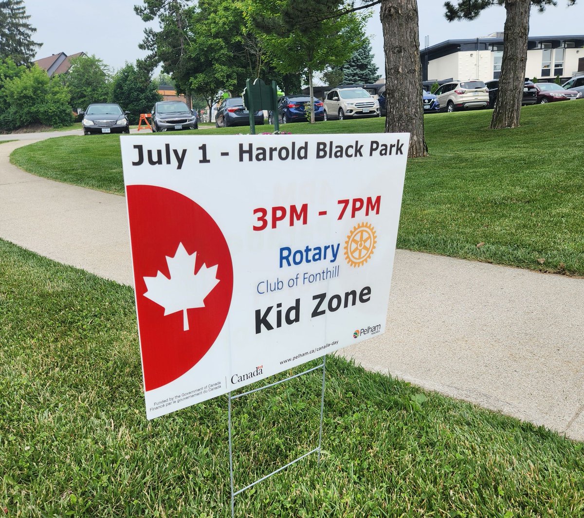 fonthillrotary's tweet photo. #JoinUsAtRotary and the @TownOfPelham  #PelhamON  in the #KidZone - Harold Black Park - #CanadaDay July 1!
https://t.co/eBFGWlRsiB https://t.co/Iw1u33EVJa
