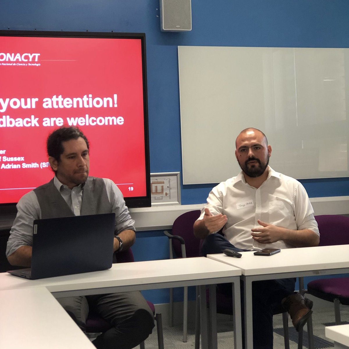 Happy to present my research about rainwater harvesting 🌧️ 🤲🏼🌧️ at the <a href="/MX_Symposium/">Symposium of Mexican Students and Studies in UK</a> held this year at home <a href="/SussexUni/">University of Sussex</a> 🐦

I shared a parallel session with <a href="/SPRU/">SPRU</a>‘s <a href="/figzen/">Franco Gonzalez</a>, who discussed his research about coloniality and renewable energy projects ⚡️