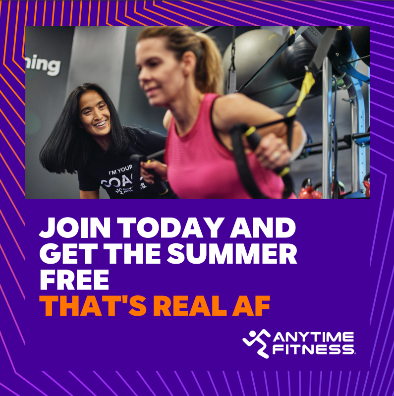 Join today and get the summer FREE!!
Don't pay any membership dues until September 2023.
Don't miss out on this awesome deal!

#anytimefitness #afokotoks #fitfam #summerfree #promotion #jointoday #okotoksgym #okotoksliving #fitnessyyc