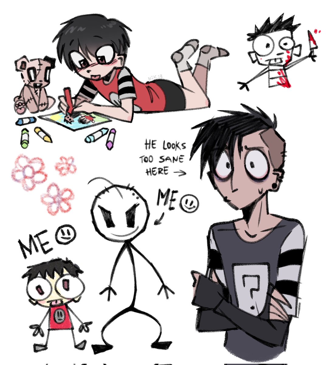 mezzzanines's tweet photo. squiggles &amp; sketches (art dump yum)
#zadr #invaderzim #jthm #squeenny https://t.co/HsSAKhsDMq