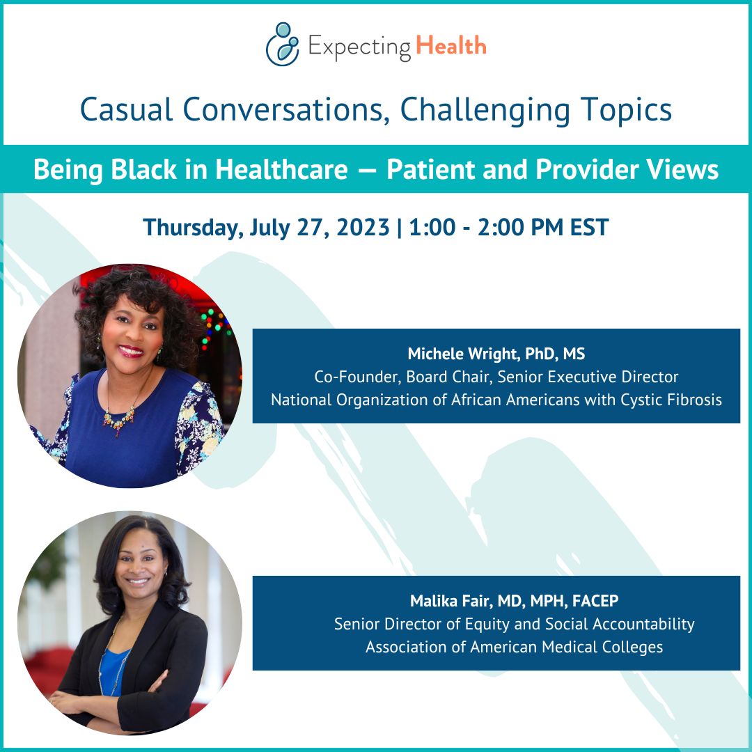Join us on July 27th at 1:00 PM EST to hear Dr. Michele Wright (<a href="/noaacf/">NOAACF</a>) and Dr. Malika Fair (<a href="/AAMCtoday/">AAMC</a>) share their experiences navigating the healthcare system from the Black patient advocate and healthcare provider perspectives. Secure your spot: bit.ly/3Xzm1Iq