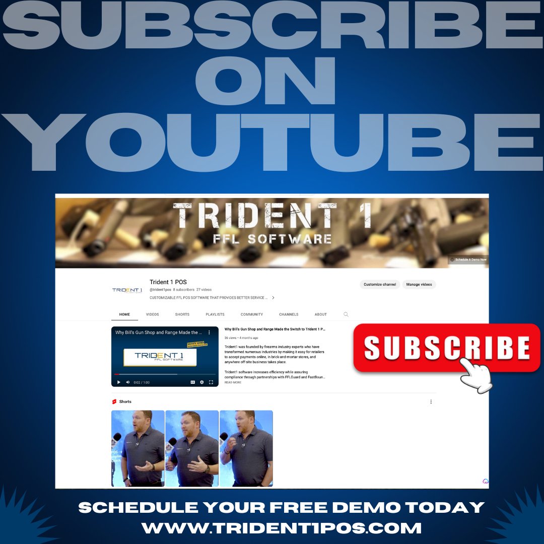 Trident1pos's tweet photo. Join us on #YouTube! For exclusive customer highlights, testimonials and team member features - hit that subscribe button on our channel. 🇺🇸
Subscribe >> https://t.co/yZfj0h9fBC

#Trident1 #FFLPOS #Trident1POS https://t.co/dW8qqk7lsr