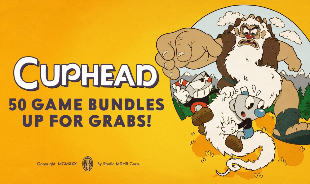 Good golly, it's a...CUPHEAD GAME GIVEAWAY!! To celebrate the anniversary of The Delicious Last Course, we're giving away 50 bundles including Cuphead & DLC! For a chance to win, RT this post, follow @StudioMDHR & reply with your favourite pal: Cuphead, Mugman, or Ms. Chalice!