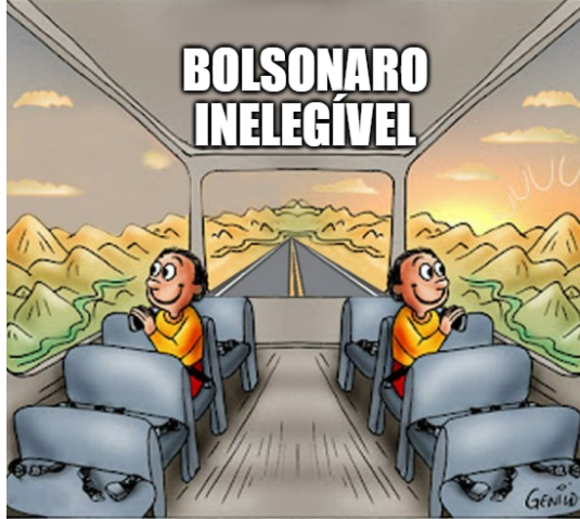 comunadememes's tweet photo. Que Bolsonaro inelegível seja só o começo de algo maior e mais belo. https://t.co/W3jW0X1tBW