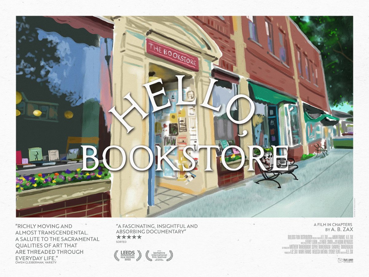 Don't miss charming new documentary HELLO, BOOKSTORE - out in cinemas TODAY 🎟

Screening at
@glasgowfilm
@ActOne_Cinema
@BerthaDocHouse
@BroadwayCinema
@PhoenixLeic
@HOME_mcr
@chaptertweets
@showroomcinema
@QFTBelfast
@thecastlecinema

Book tickets now ➡️ bit.ly/HelloBooks-Tour