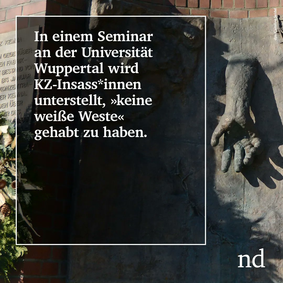 ndaktuell's tweet photo. Student*innen in #Wuppertal sollten eine Gedenkstätte für das ehemalige Konzentrationslager #Kemna entwickeln; eine gute Idee, eigentlich. Wären da nicht zahlreiche Aussagen in einem Zeitungsbericht, die aufhorchen lassen.👉https://t.co/rQNpgQPINx https://t.co/BQd2kP7Dkb