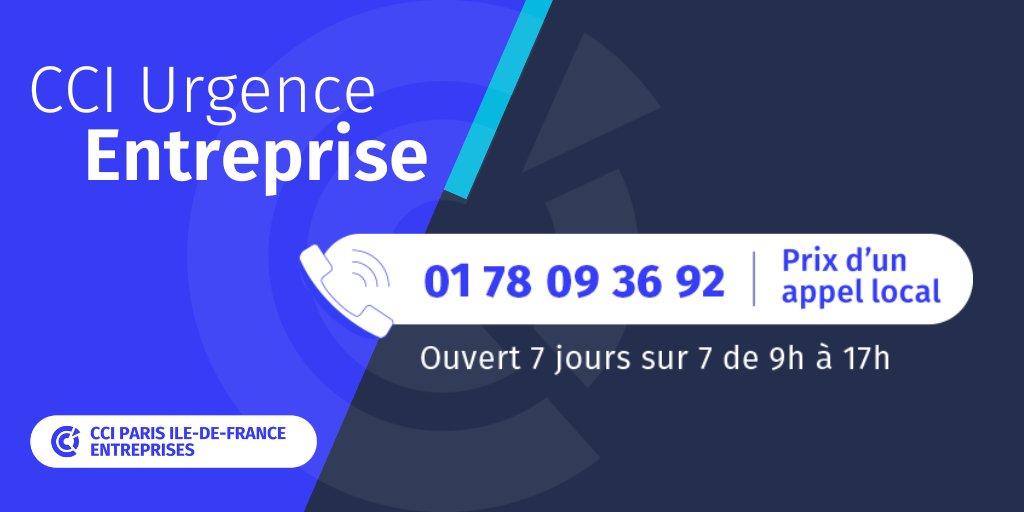 CCI_Paris_IdF's tweet photo. Suite aux événements des dernières nuits, la CCI Paris IdF est au côté des commerçants &amp; des chefs d’entreprises très affectés dans leurs activités. Les équipes des 8 CCI d'IdF sont mobilisées pour apporter soutien et aide technique
Contact ☎️01 78 09 36 92  7/7 jrs de 9h à 17h https://t.co/sTawqwV0a7
