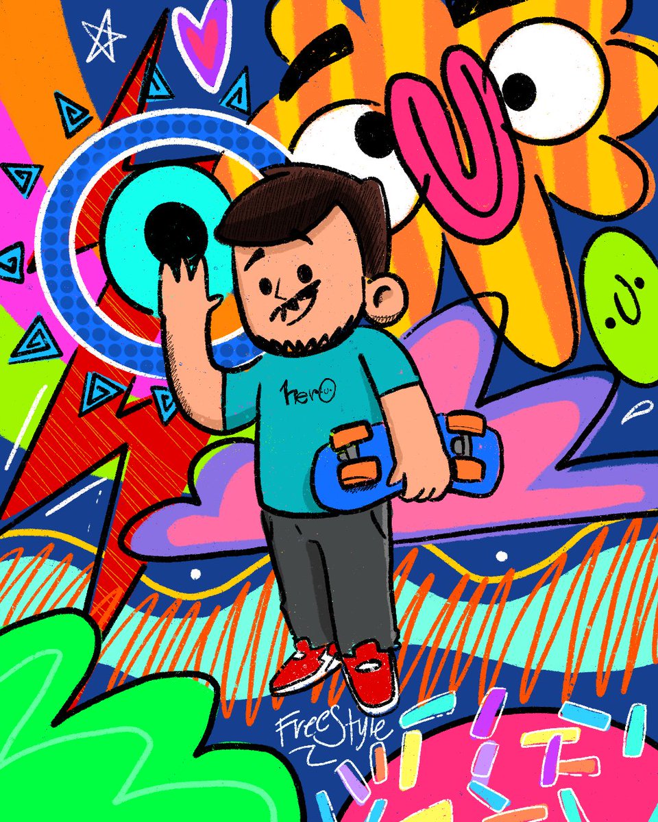 umtaldehero's tweet photo. Ultimamente tenho explorado minha liberdade artística, sem aplicar regras que adotei durante anos e tem sido maravilhoso apreciar minhas artes. 💓
#illustration #cartoon https://t.co/VonxUr22mQ