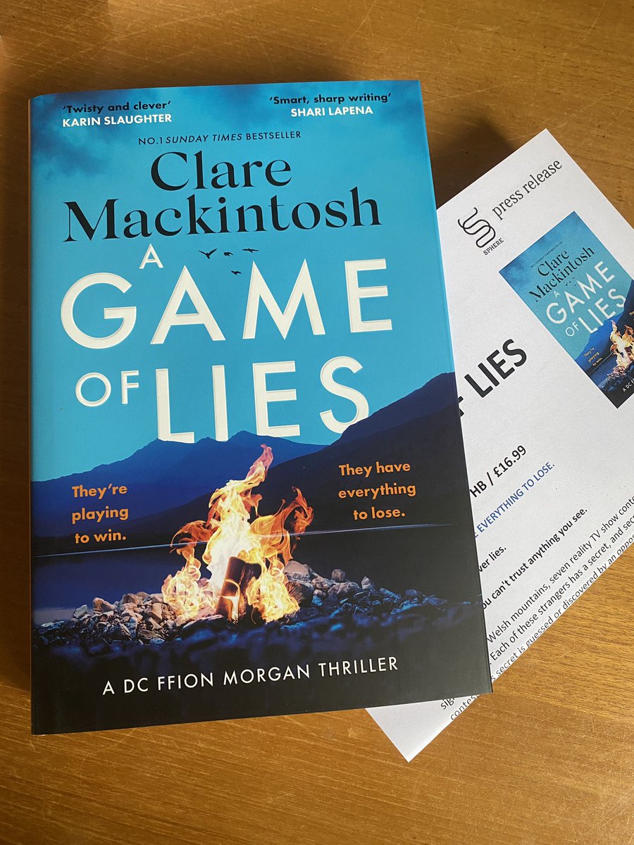 Just been dancing my happy dance! 🥳
Absolutely delighted to receive a copy of #agameoflies by @claremackint0sh I loved meeting Ffion Morgan in The Last Party. Huge thanks to @Bookish_Becky for my copy