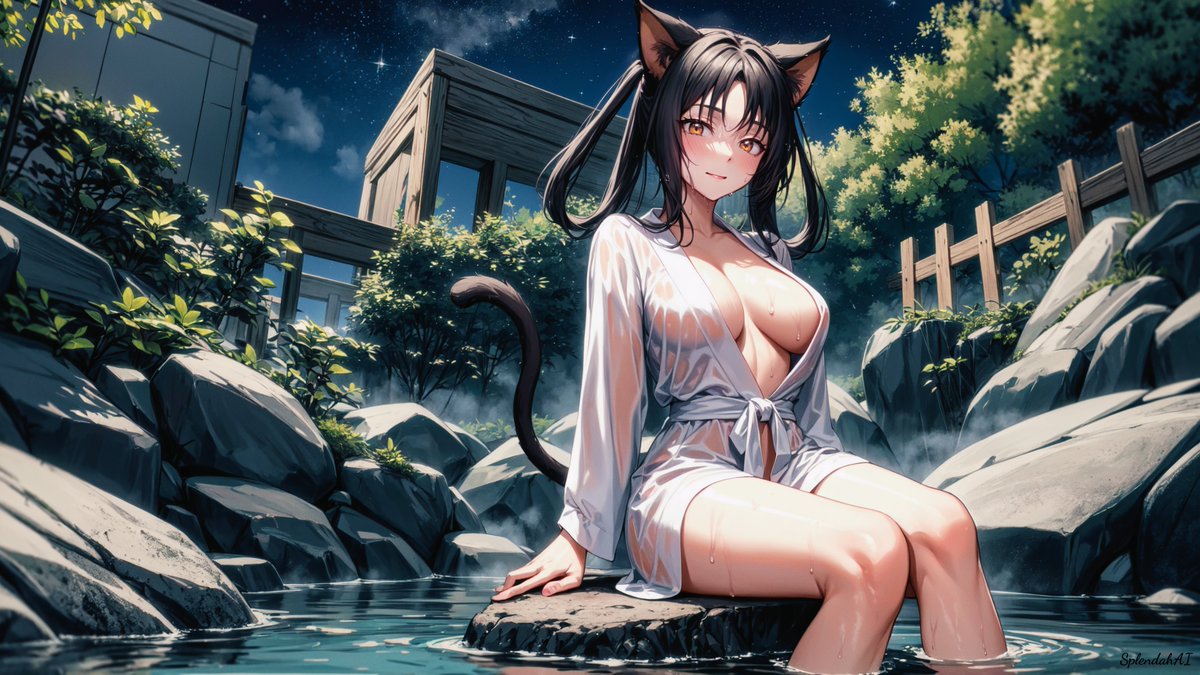Outdoor onsen with Kuroka
Nude variants on Patreon
#HighSchoolDxD #anime