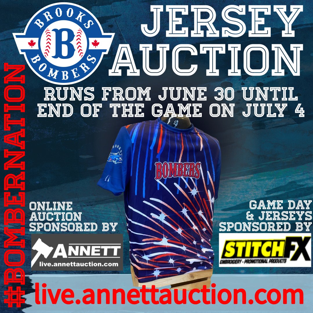 Special Firework Themed Jerseys! Being worn for July 4th game &amp; they are being auctioned off! Live bidding is currently open. Just visit live.annettauction.com to submit your bid. The auction closes midnight on July 4th! <a href="/CityofBrooks/">City of Brooks</a> <a href="/CountyofNewell/">County of Newell</a> @realcountry1057 <a href="/1011boom/">boom 101.1</a>